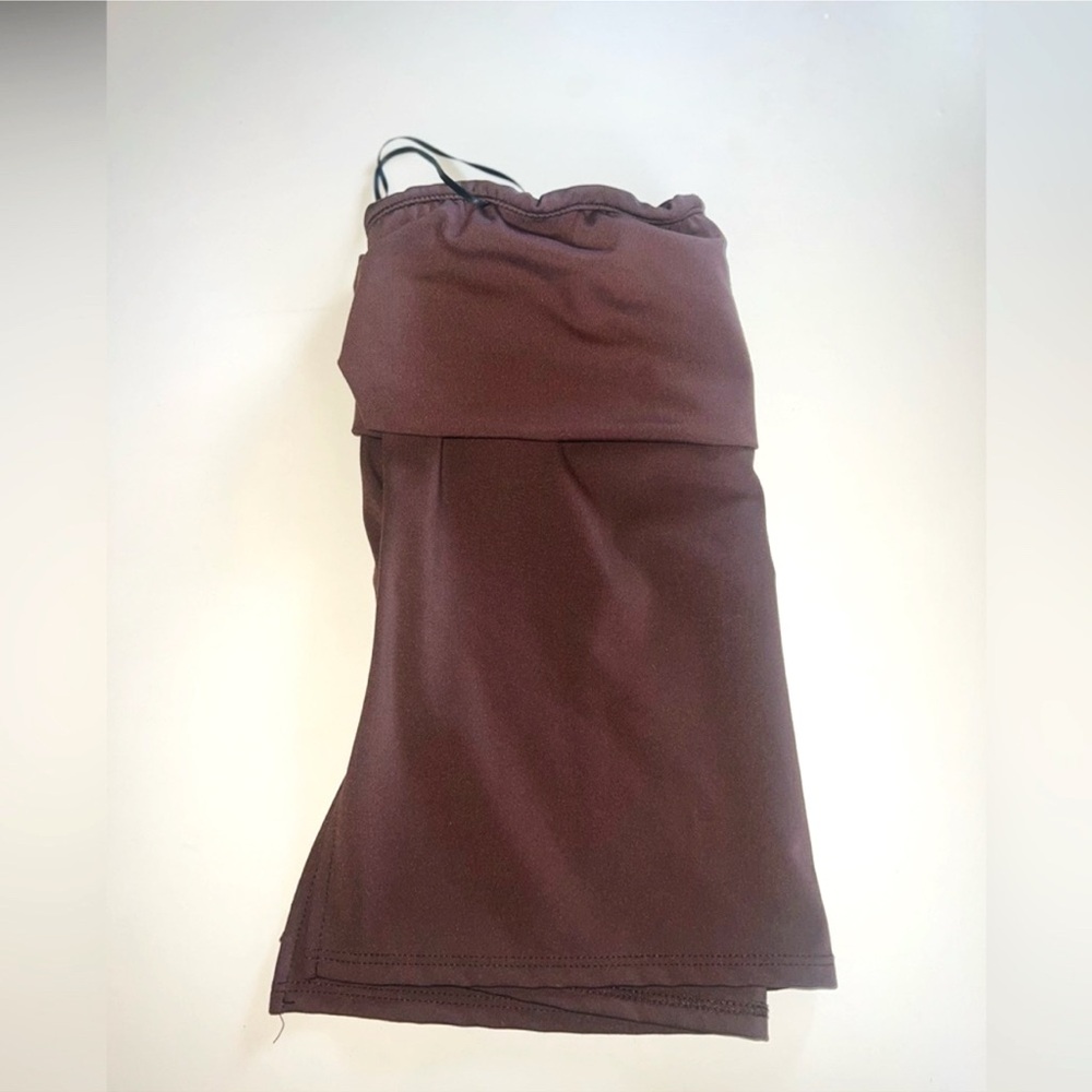 Gaze Brown Strapless Tube Top 0020
